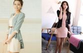 Vestido de cotton Rosa e azul
