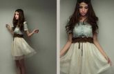 Vestido Jeans com chiffon